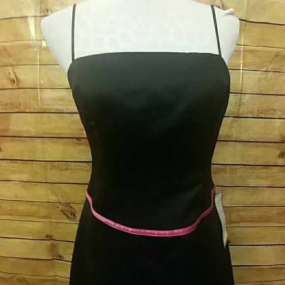 NWT City Triangles black satin hi-low prom dress - Picture 2 of 6